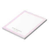 Eenvoudige, elegante, roze, rand-laptopblok notitieblok (Linkerzijde)
