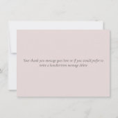 Eenvoudige Elegante Roze Roze Schrift Bedankkaart (Achterkant)