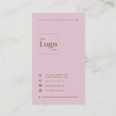 Eenvoudige Elegante Roze Sociale Media LinkedIn Visitekaartje (Achterkant)