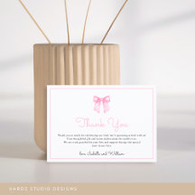 Eenvoudige Elegante Roze Strik Baby Shower