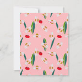 eenvoudige elegante roze valentijn notitiekaartje (Achterkant)