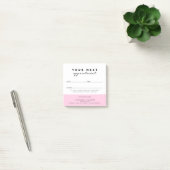 Eenvoudige elegante roze witte salon afspraak post-it® notes (Kantoor)