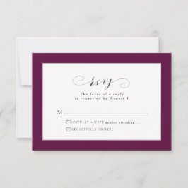 Eenvoudige elegante RSVP-kaart RSVP Kaartje