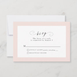 Eenvoudige elegante RSVP-kaart RSVP Kaartje