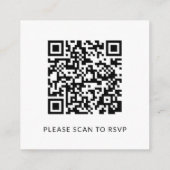 Eenvoudige elegante RSVP met QR-code | Begrotingsh Informatiekaartje (Achterkant)