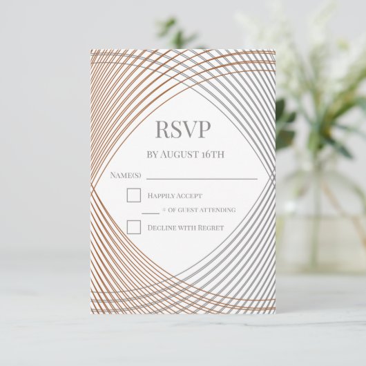 Eenvoudige Elegante RSVP-Reactie Kaart (Staand voorkant)
