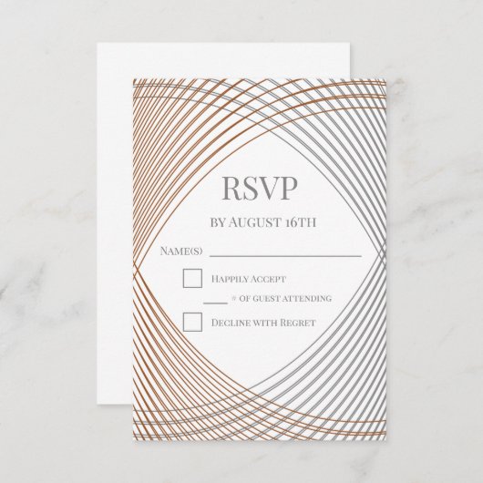 Eenvoudige Elegante RSVP-Reactie Kaart (Voorkant / Achterkant)
