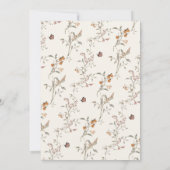 Eenvoudige Elegante Rustieke Boho Bloemige Bruilof Kaart (Achterkant)