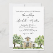 Eenvoudige elegante rustieke landelijke schuur bru kaart (Voorkant)