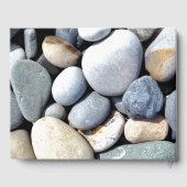 Eenvoudige Elegante Rustieke Pebble Natuur Moderne Gastenboek (Achterkant)