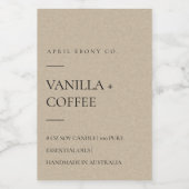 EENVOUDIGE ELEGANTE RUSTISCHE KRAFT MINIMAAL MODER VOEDSELCONTAINER ETIKET (Enkel label)