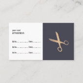 Eenvoudige Elegante Schaar Haar Afspraakkaart Afsprakenkaartje (Voorkant)