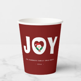 Eenvoudige Elegante Schattige Kerstman Kerst Feest Papieren Bekers