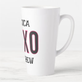 eenvoudige elegante schattige valentijn, lief voor latte mok