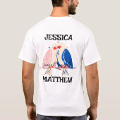 eenvoudige elegante schattige valentijn, lief voor t-shirt (Achterkant)