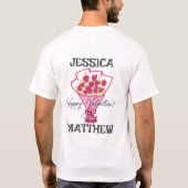 eenvoudige elegante schattige valentijn, lief voor t-shirt (Achterkant)