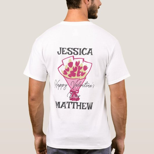 eenvoudige elegante schattige valentijn, lief voor t-shirt (Achterkant)