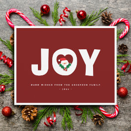 Eenvoudige elegante Schattigee kerstvreugde Feestdagenkaart