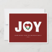 Eenvoudige elegante Schattigee kerstvreugde Feestdagenkaart (Voorkant)