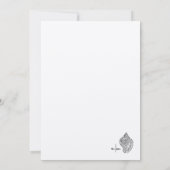 Eenvoudige Elegante Schelp Strand Bruiloft Kaart (Achterkant)