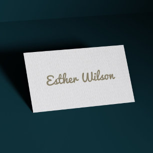 Eenvoudige Elegante Schone Textuur Wit Vet Visitekaartje