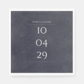 Eenvoudige Elegante Schoolbord Speciale Datum Trou Servet (Voorkant)