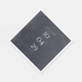 Eenvoudige Elegante Schoolbord Speciale Datum Trou Servet (Hoek)