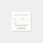Eenvoudige Elegante Schoon Salon Afspraak Post-it® Notes (Voorkant)