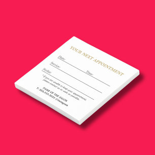 Eenvoudige Elegante Schoon Salon Afspraak Post-it® Notes