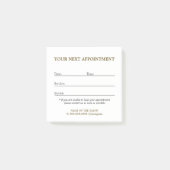 Eenvoudige Elegante Schoon Salonafspraak Post-it® Notes (Voorkant)