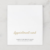 Eenvoudige Elegante Schoonheid Witte Afspraakkaart Afsprakenkaart (Buitenkant ongevouwen)