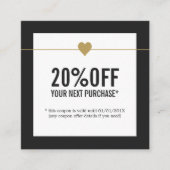 Eenvoudige Elegante Schoonheidssalon Coupon (Voorkant)