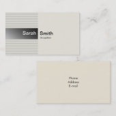 Eenvoudige elegante schuiver visitekaartje (Voorkant / Achterkant)