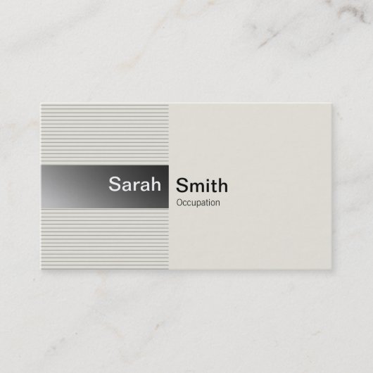 Eenvoudige elegante schuiver visitekaartje (Voorkant)
