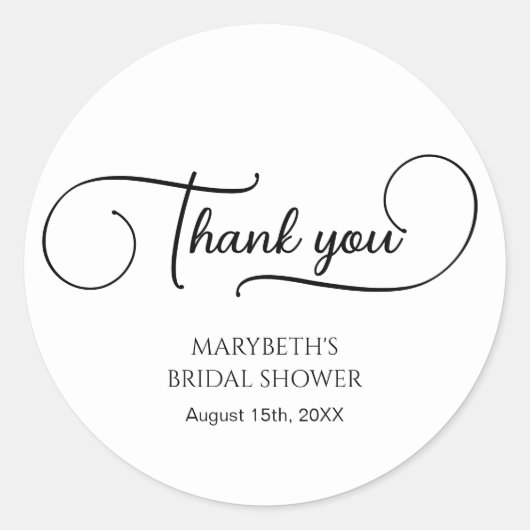 Eenvoudige Elegante Script Bruidsmeisjes Bruiloft  Ronde Sticker (Voorkant)