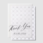 Eenvoudige elegante script bruiloft dank u overlay vellum uitnodigingen (Offset (Uitnodiging))