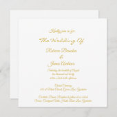 Eenvoudige Elegante Script bruiloft uitnodiging | (Voorkant / Achterkant)