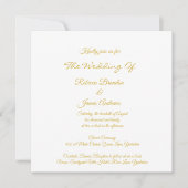 Eenvoudige Elegante Script bruiloft uitnodiging | (Voorkant)