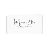 Eenvoudige Elegante Script Budget Retouradreslabel Etiket (Voorkant)