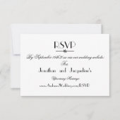 Eenvoudige Elegante Script Chic Trouw RSVP Kaart (Voorkant)