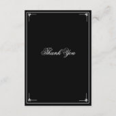 Eenvoudige elegante script chique bruiloft website informatiekaartje (Achterkant)