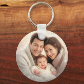 Eenvoudige Elegante Script Couple Photo Sleutelhan Sleutelhanger (Achterkant)