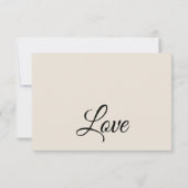 Eenvoudige Elegante Script Cream Bruiloft RSVP Kaartje (Achterkant)
