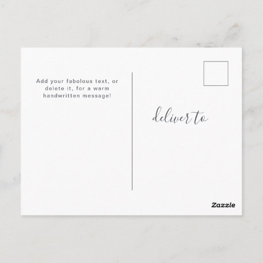 Eenvoudige Elegante Script Familie Foto Groeten Briefkaart (Achterkant)