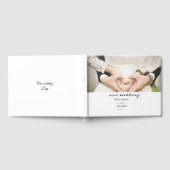 Eenvoudige Elegante Script Foto Kalligrafie Bruilo Gastenboek (Volledig)