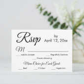 Eenvoudige Elegante Script Menu Keuze Bruiloft RSV (Staand voorkant)