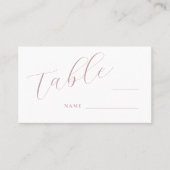 Eenvoudige elegante Script Place Card Plaatskaartje (Voorkant)