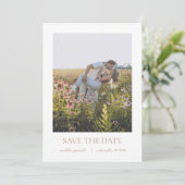 Eenvoudige Elegante Script Save the Date Kaart (Staand voorkant)