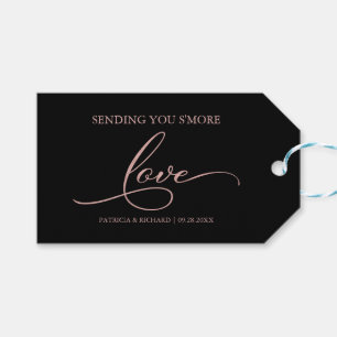 Eenvoudige Elegante Script S'more Liefde Favor Tag Cadeaulabel