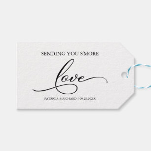 Eenvoudige Elegante Script S'more Liefde Favor Tag Cadeaulabel